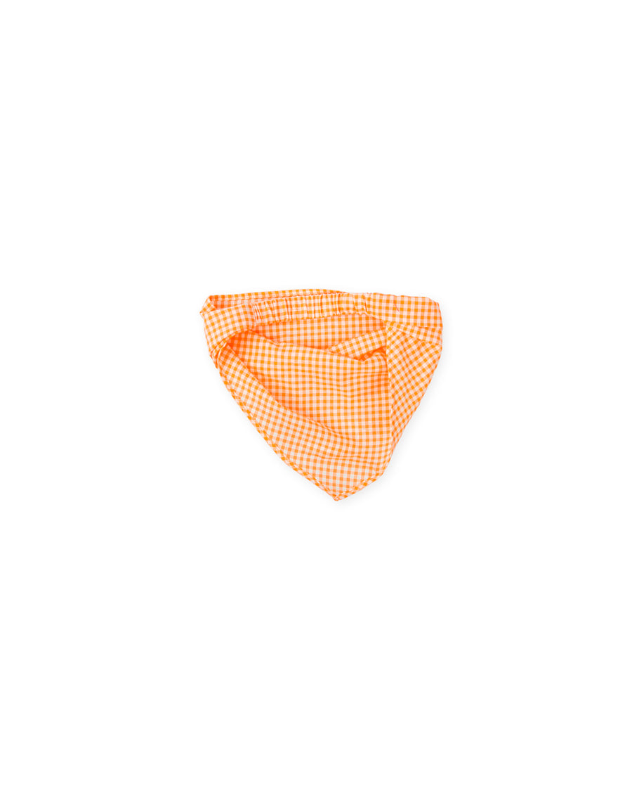 TUTTO PICCOLO Bandana Fantasia Vichy Arancio-Bianco Primavera-Estate