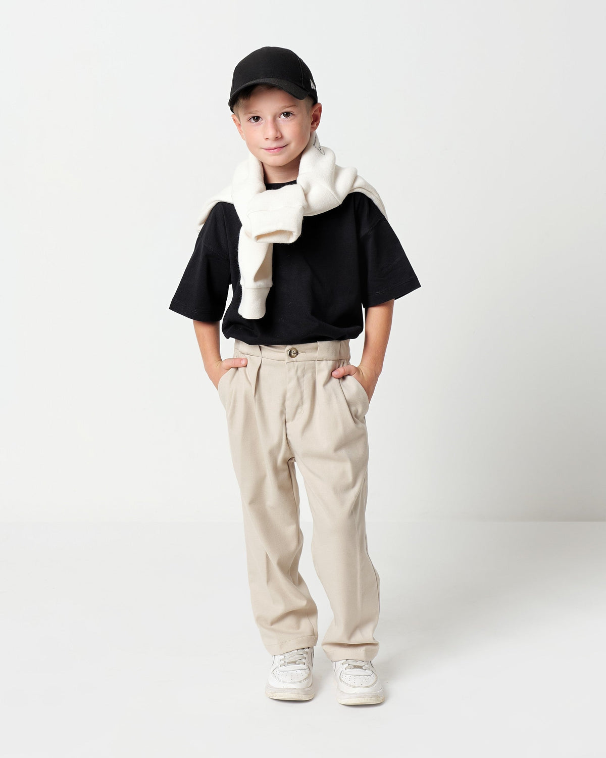 MANUEL RITZ Pantalone Boy Beige Autunno-Inverno