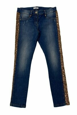 ELSY Jeans  Girl Slim Blu Denim con Paillettes