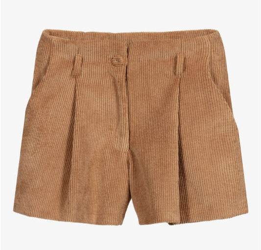 ELSY Shorts velluto a coste beige