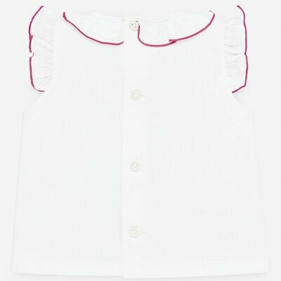 PAZ RODRIGUEZ White-Fuchsia Patterned T-shirt