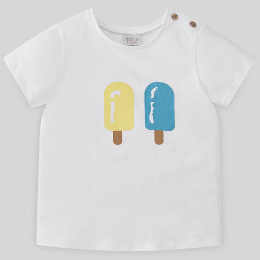 PAZ RODRIGUEZ White t-shirt with ice cream print