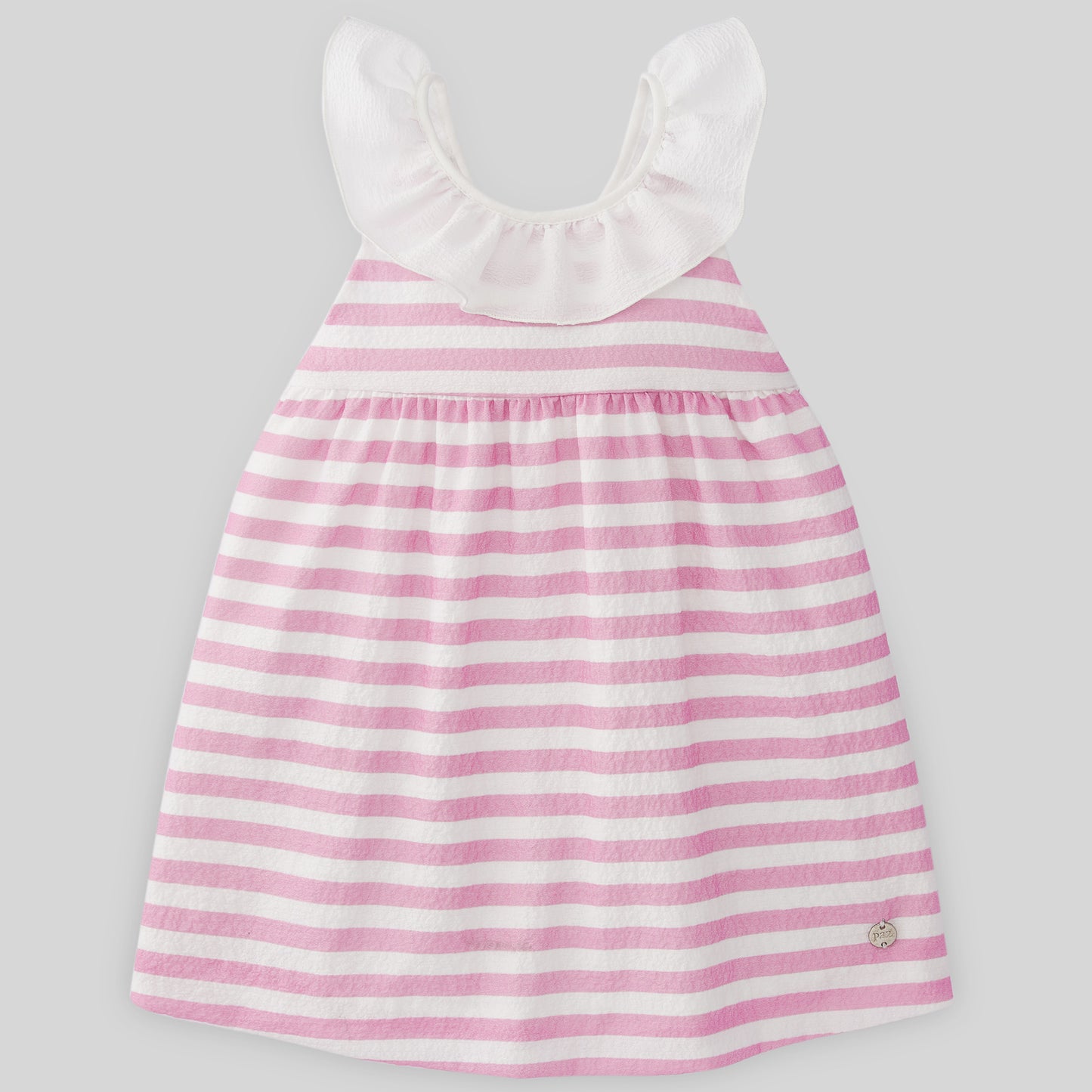 PAZ RODRIGUEZ White-pink striped dress
