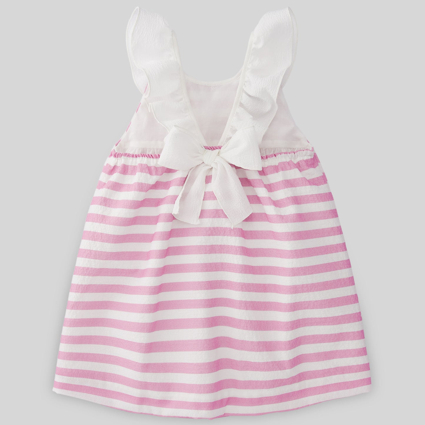 PAZ RODRIGUEZ White-pink striped dress
