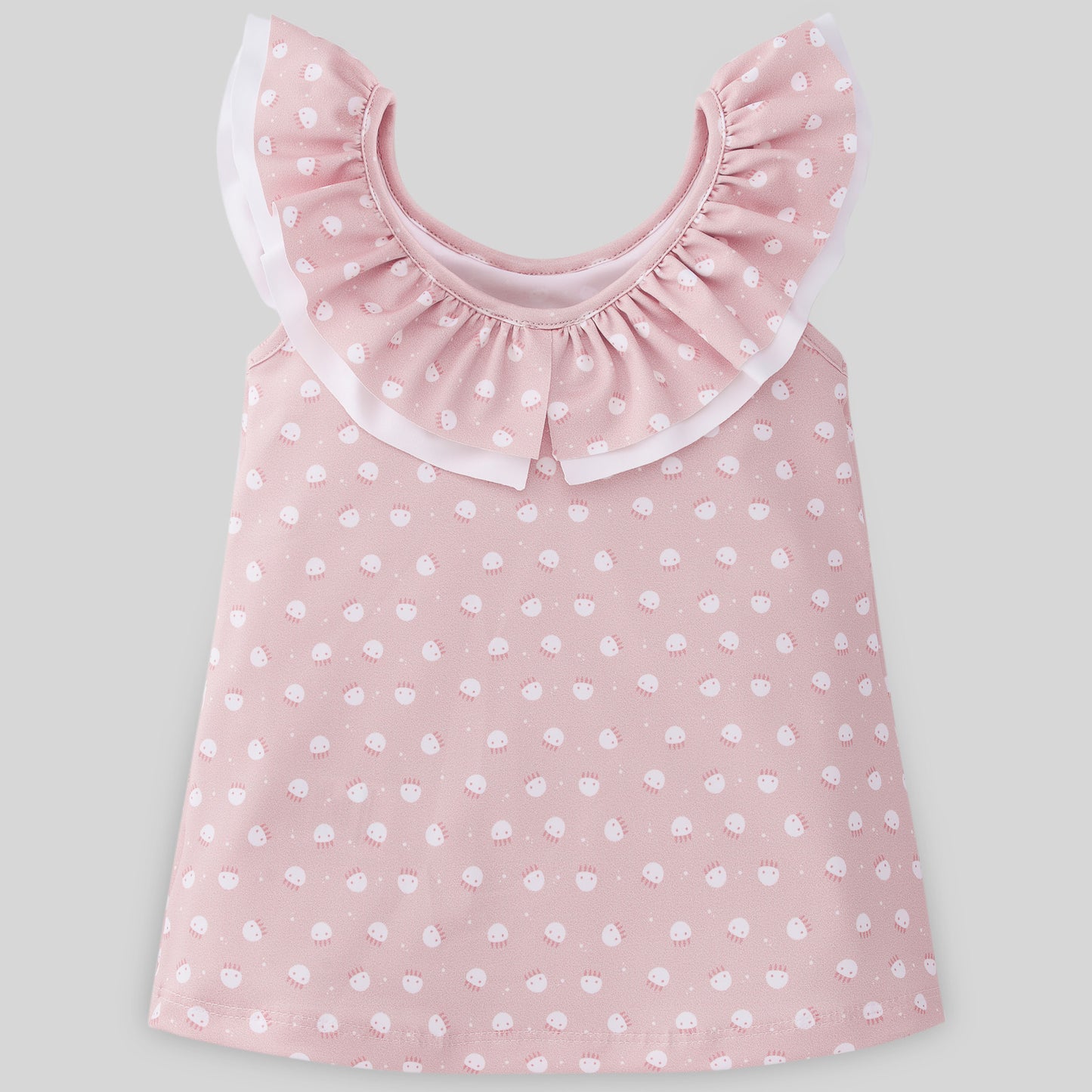 PAZ RODRIGUEZ Pink-White Jellyfish patterned dress