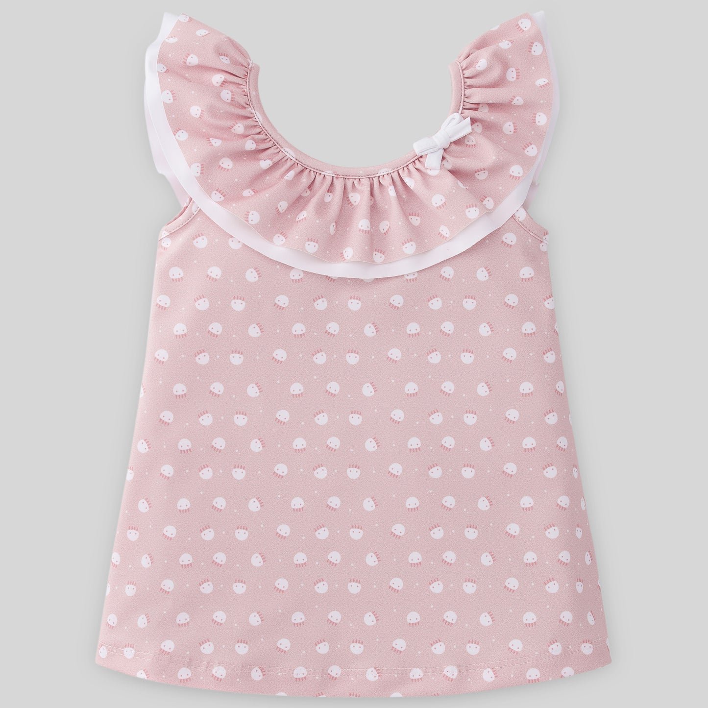 PAZ RODRIGUEZ Pink-White Jellyfish patterned dress