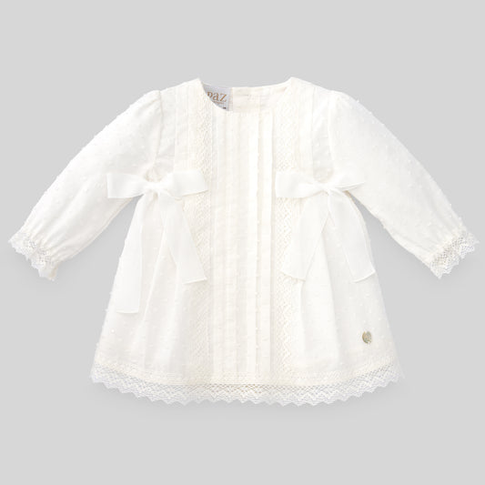PAZ RODRIGUEZ Baptismal Dress with Cream Coulotte