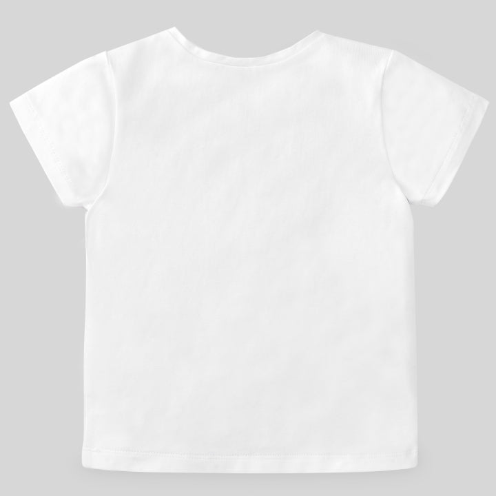 PAZ RODRIGUEZ White Cotton T-shirt with Lion Pattern