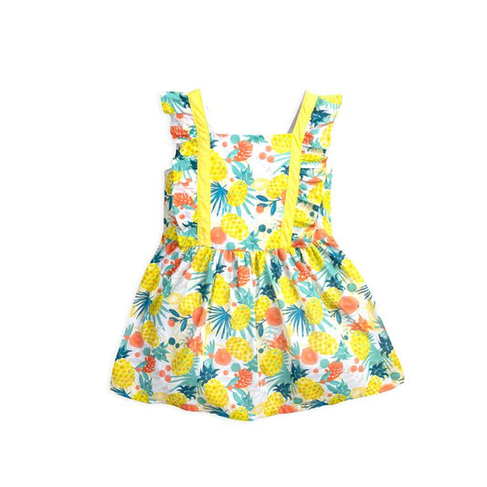 EVERYTHING SMALL Multicolored pineapple-palm print dress