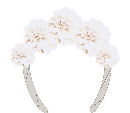 ALL SMALL Headband with white flowers