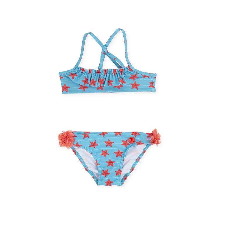 ALL SMALL Turquoise Bikini Starfish Pattern
