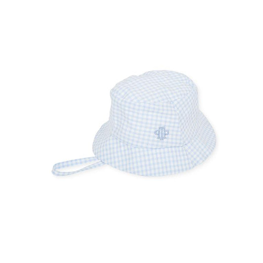 ALL SMALL Light Blue-White Vichy patterned hat