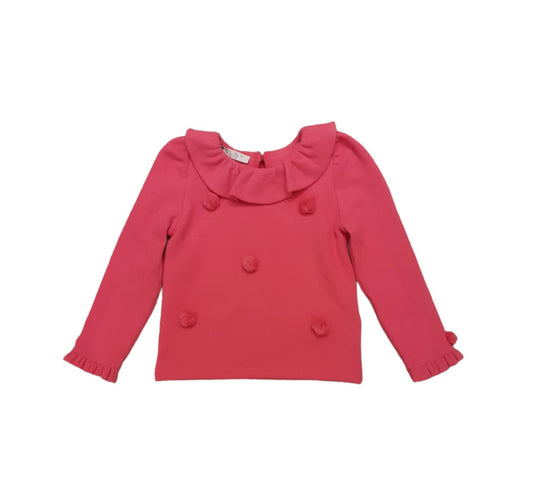 ELSY Baby Fuchsia sweater with pompon