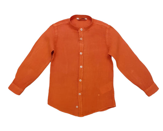 MANUEL RITZ Orange Linen Shirt