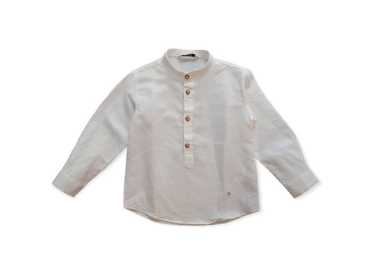 MANUEL RITZ Guru Baby Milk Linen Blend Shirt