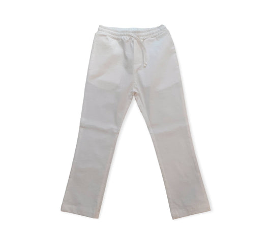 MANUEL RITZ White Embossed Cotton Trousers