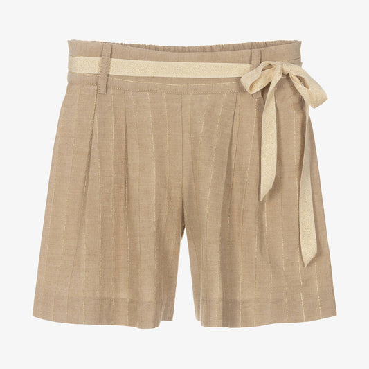 ELSY Girl Shorts Pinstripe Beige-gold