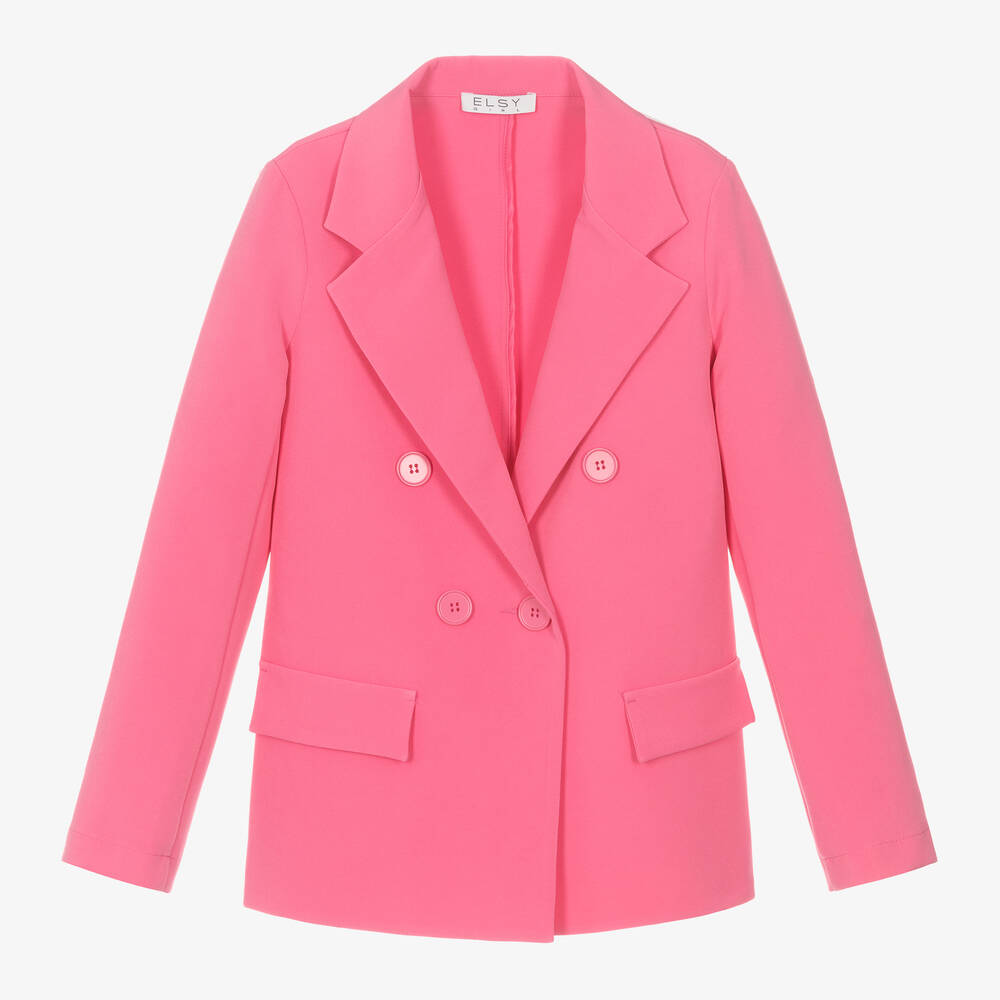 ELSY 2-piece suit with strawberry pink blazer and trousers