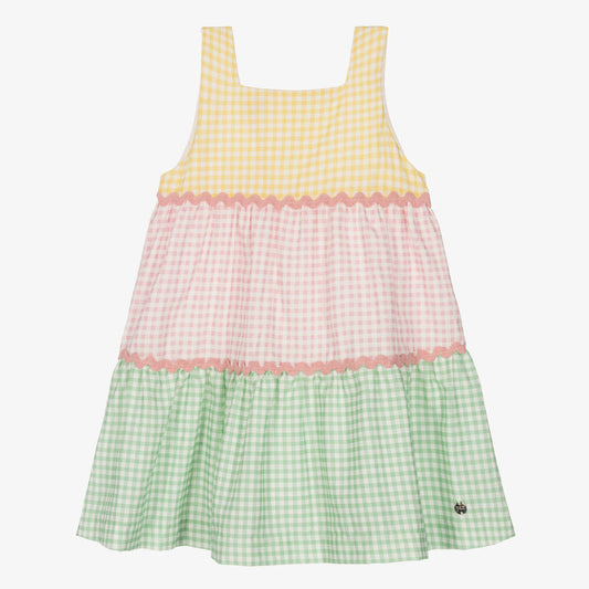 PAZ RODRIGUEZ Multicolored Vichy Cotton Dress
