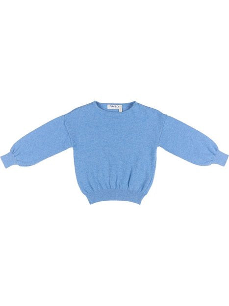 Malvi & Co. pullover gircollo in lana/cashmere celeste