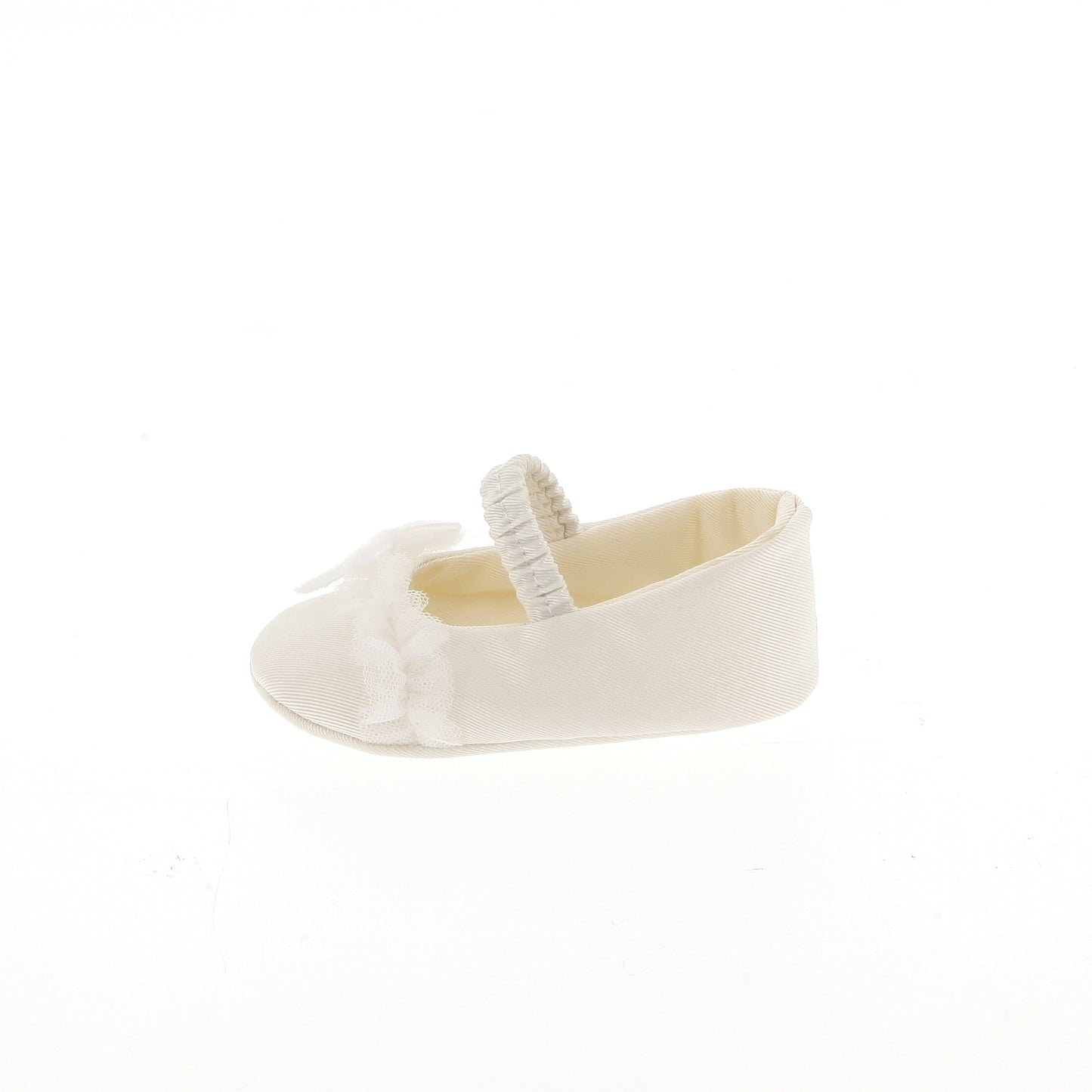 COLORICHIARI Baby shoe with tulle and cream bow A/W