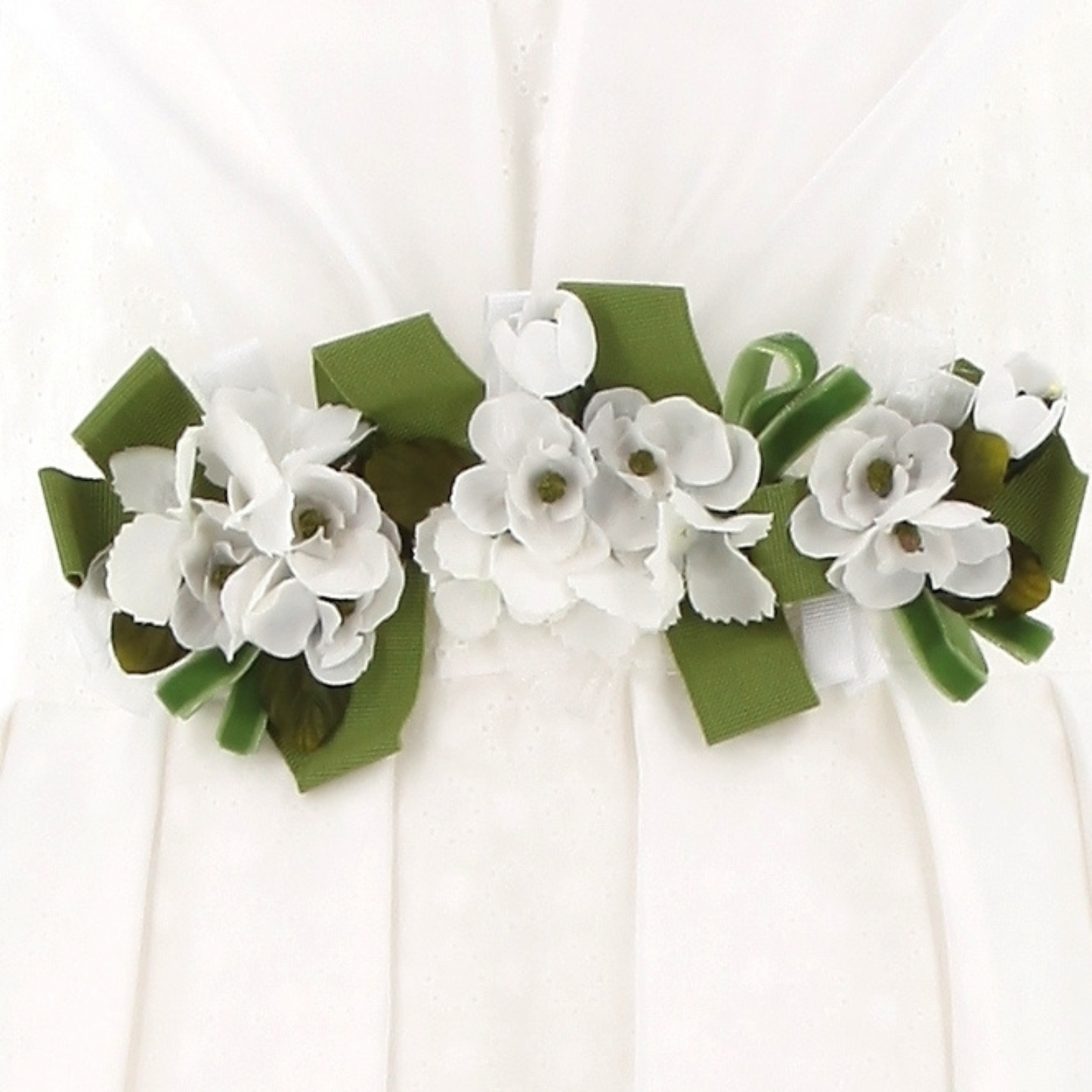 COLORICHIARI White-Green Ceremony Dress
