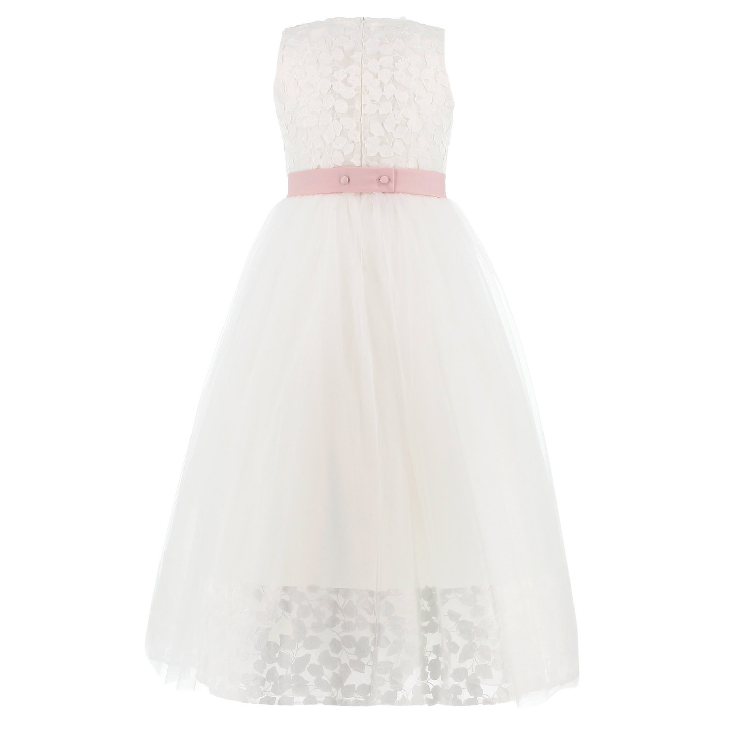 COLORICHIARI Milk White-Antique Pink Ceremony Dress
